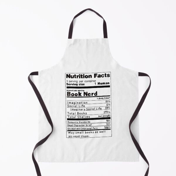 Item preview, Book Nerd: Nutrition Facts (white background) designed and sold by O1RSH.