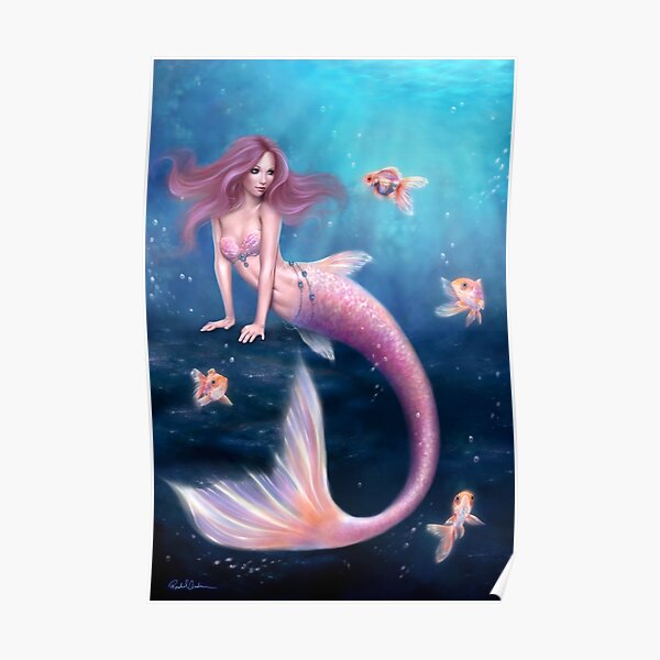 Aurelia Goldfish Mermaid Poster