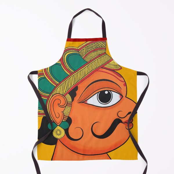 Item preview, Indian folk art face of man, male face, mustache face, king face, indian art designed and sold by gopalpjoshi.