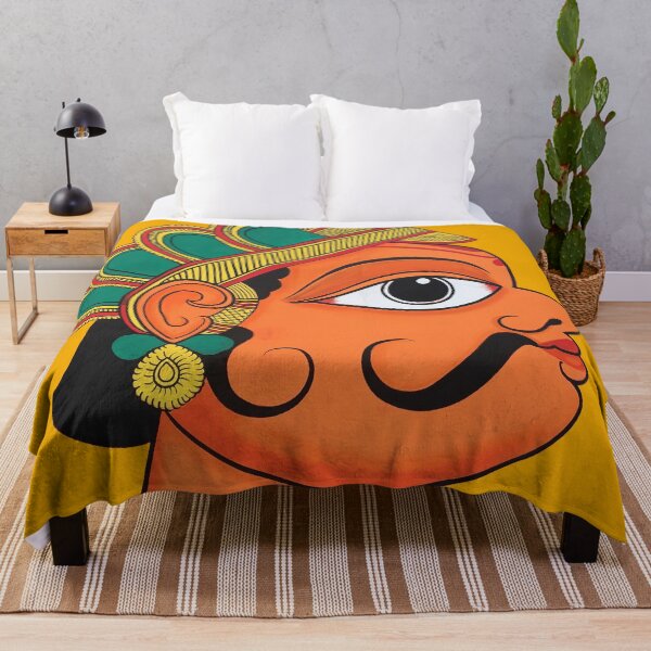 Item preview, Indian folk art face of man, male face, mustache face, king face, indian art designed and sold by gopalpjoshi.