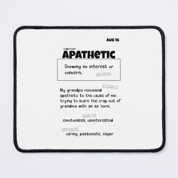 Item preview, August 16 Apathetic designed and sold by Square Root of Squid.