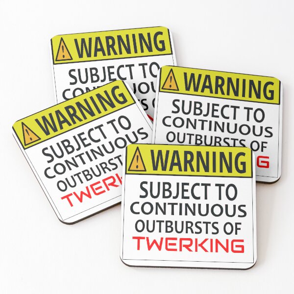 Item preview,  WARNING SUBJECT TO CONTINUOUS OUTBURSTS OF TWERKING designed and sold by AVOGATO KITTY KAT  CAT.