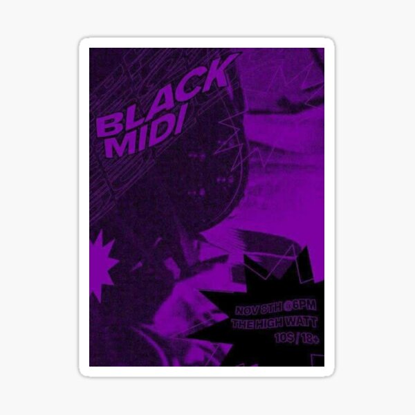 "Black midi" Sticker for Sale by collinsdrawings Redbubble