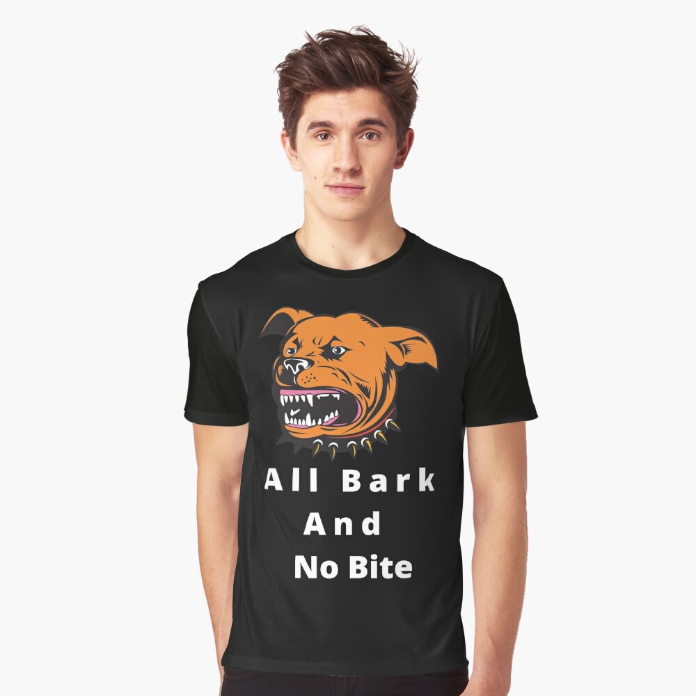 No Bark All Bite T Shirt on Brown SM / Women's Short Sleeve