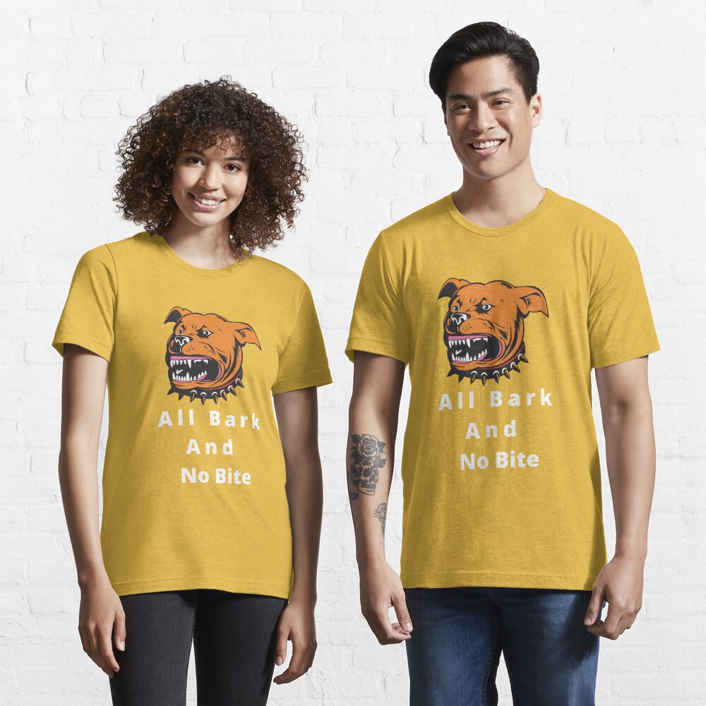 No Bark All Bite T Shirt on Brown SM / Women's Short Sleeve