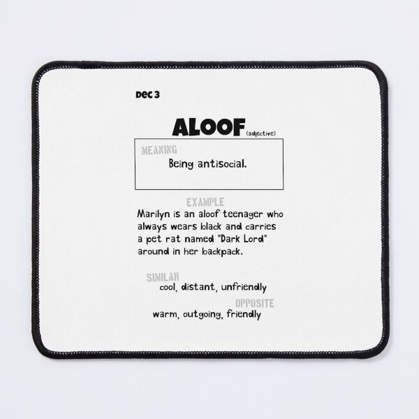 Item preview, December 3 Aloof designed and sold by Square Root of Squid.