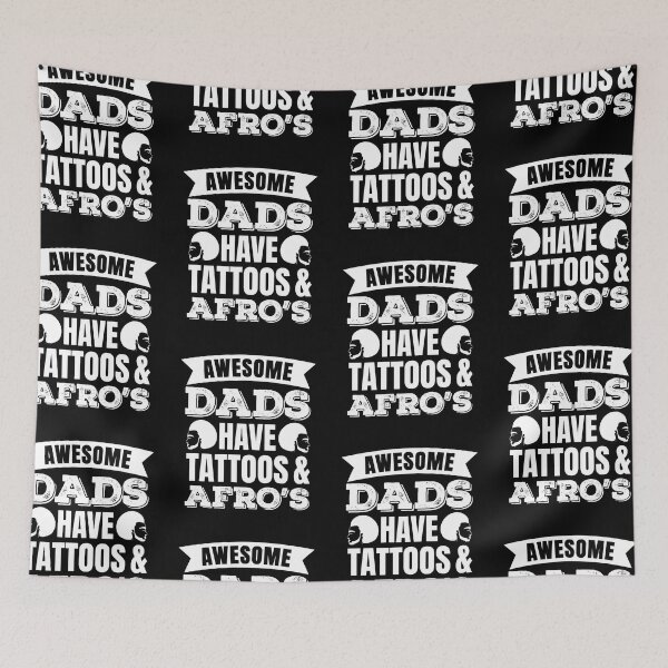Item preview, Awesome Dads Have Tattoos And Afro's Best African American Father designed and sold by GravitiTees.