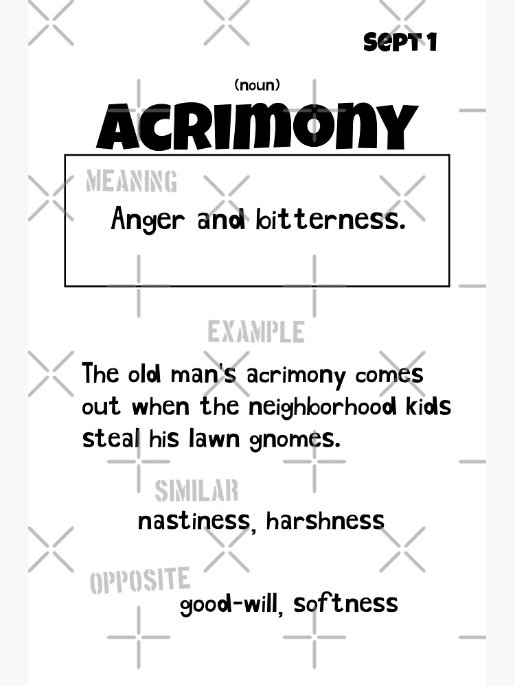 Acronyms and Acrimony