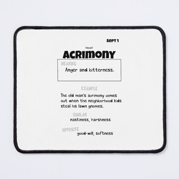 Item preview, September 1 Acrimony designed and sold by Square Root of Squid.