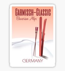 Garmisch Classic,Bavarian Alps Ski poster Sticker