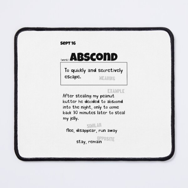 Item preview, September 16 Abscond designed and sold by Square Root of Squid.
