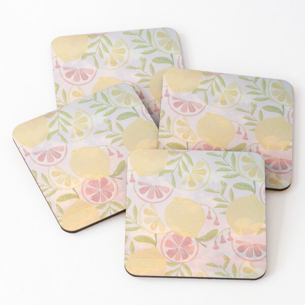 Item preview, romantic summer lemon in the ocean pattern designed and sold by Beeroclock.