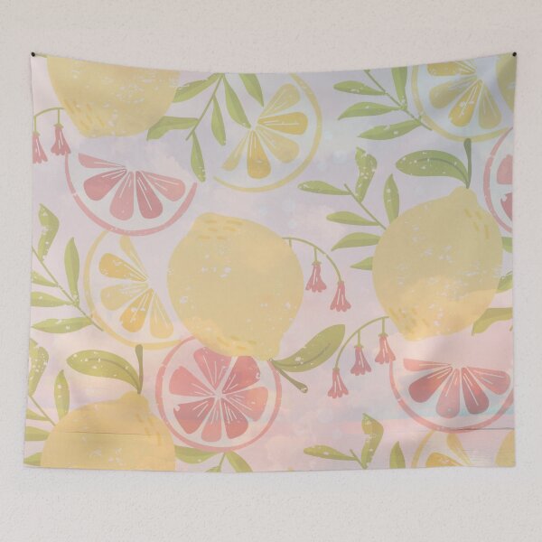 Item preview, romantic summer lemon in the ocean pattern designed and sold by Beeroclock.