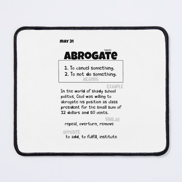 Item preview, May 31 Abrogate designed and sold by Square Root of Squid.