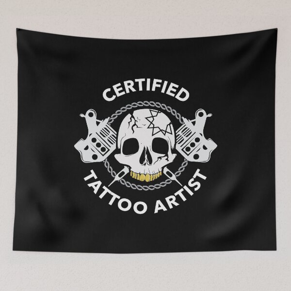 Artikelvorschau, Tätowierer-Geschenk Zertifizierter Tätowierer Tattoo-Nadel-Schädel entworfen und verkauft von GardNewerd.