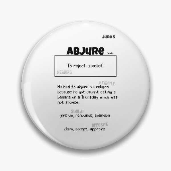 Item preview, June 5 Abjure designed and sold by Square Root of Squid.