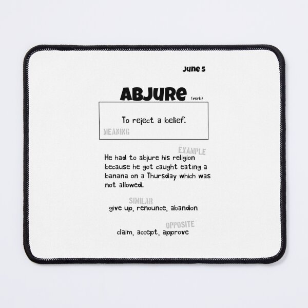 Item preview, June 5 Abjure designed and sold by Square Root of Squid.