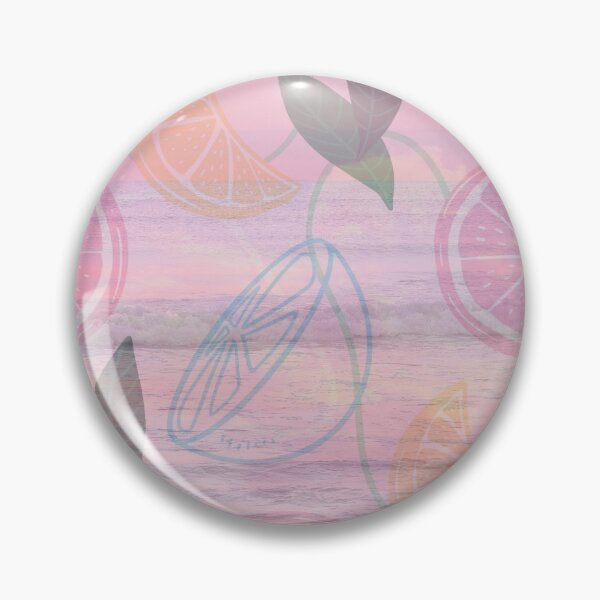 Item preview, pink romantic summer lemon in the sea pattern designed and sold by Beeroclock.
