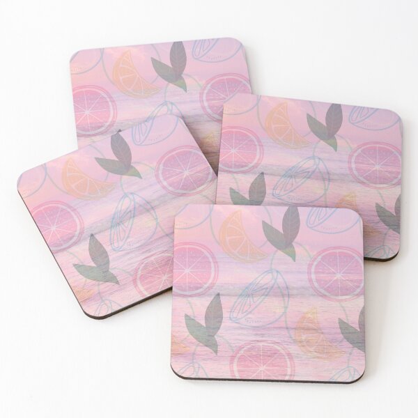 Item preview, pink romantic summer lemon in the sea pattern designed and sold by Beeroclock.