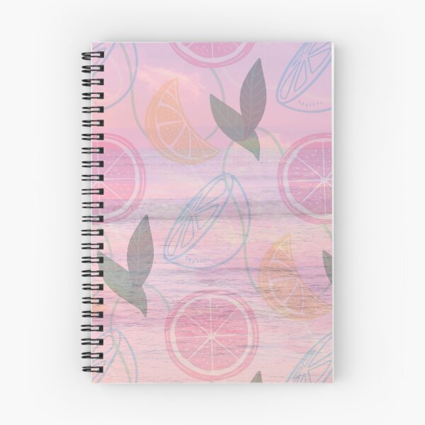 Item preview, pink romantic summer lemon in the sea pattern designed and sold by Beeroclock.