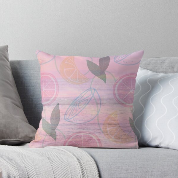 Item preview, pink romantic summer lemon in the sea pattern designed and sold by Beeroclock.