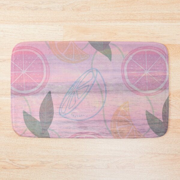 Item preview, pink romantic summer lemon in the sea pattern designed and sold by Beeroclock.