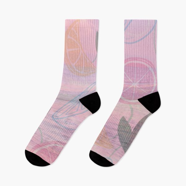 Item preview, pink romantic summer lemon in the sea pattern designed and sold by Beeroclock.