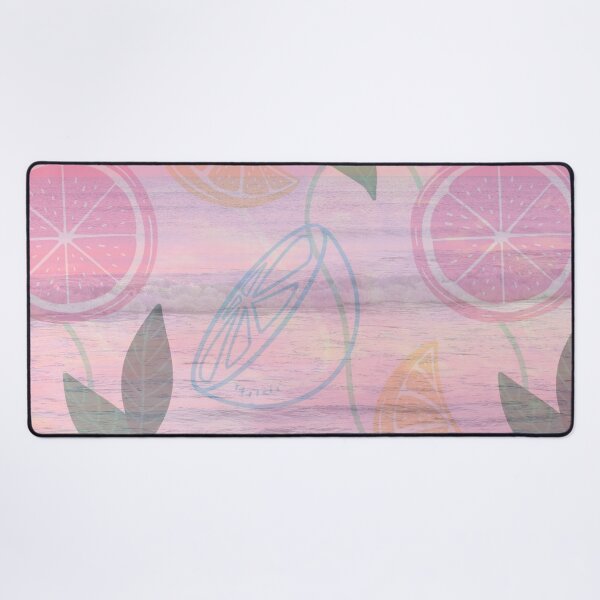 Item preview, pink romantic summer lemon in the sea pattern designed and sold by Beeroclock.