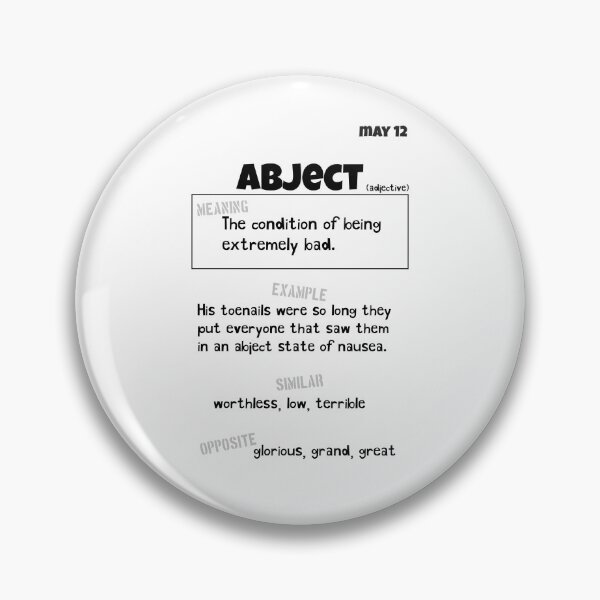 Item preview, May 12 Abject designed and sold by Square Root of Squid.