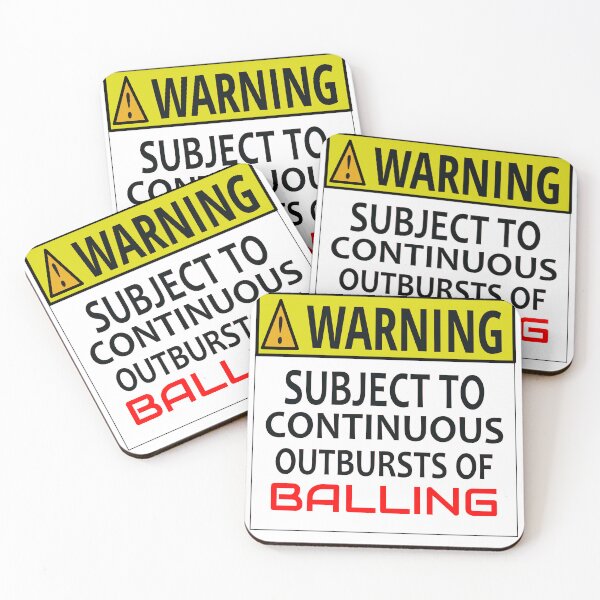 Item preview, WARNING SUBJECT TO CONTINUOUS OUTBURSTS OF BALLING designed and sold by AVOGATO KITTY KAT  CAT.