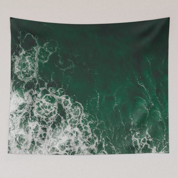 Item preview, /// Back to Sea /// A drone aerial shot of a green ocean heading back out to sea, Queensland Australia.  designed and sold by Est-Image-Co.