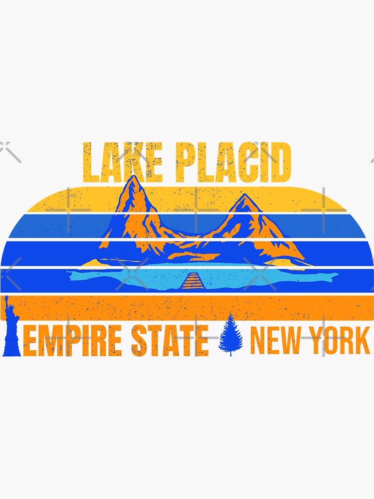 Lake Placid, New York, Fishing Boat Paddle Adventure Sticker for Sale by  JahmarsArtistry