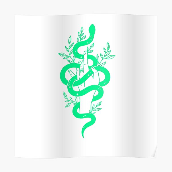 Girls like a green snake Poster