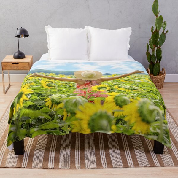 Item preview, Sunflower Field Experiencing the Joy of Nature and Life designed and sold by Rozlar.
