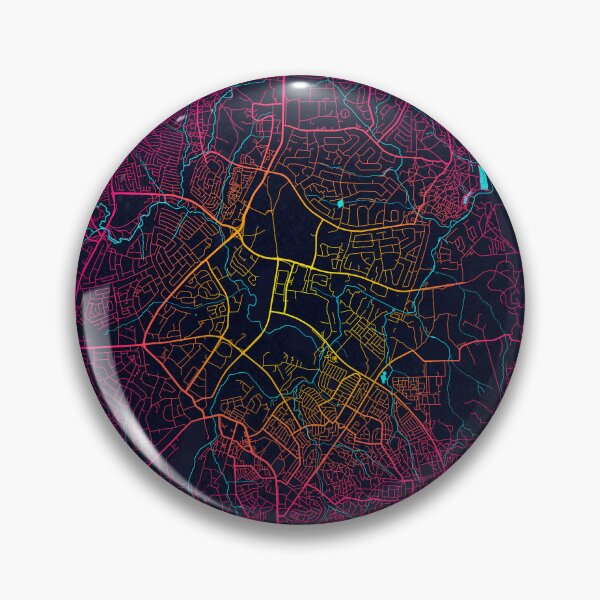 Item preview, Lilongwe City Map Malawi - Neon designed and sold by deMAP.