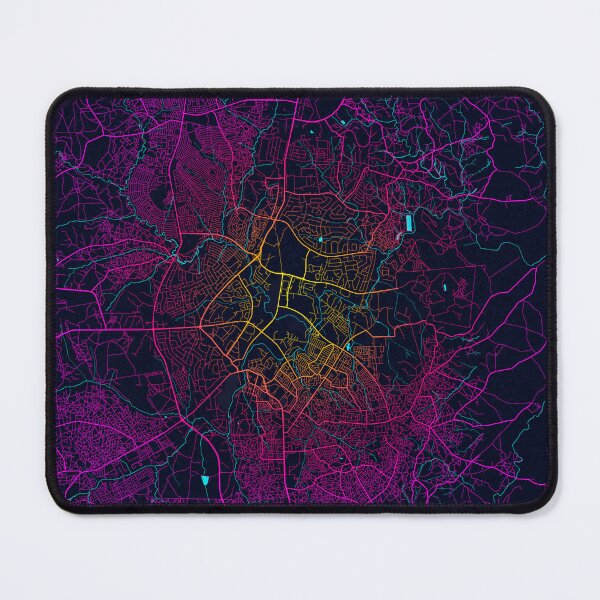 Item preview, Lilongwe City Map Malawi - Neon designed and sold by deMAP.