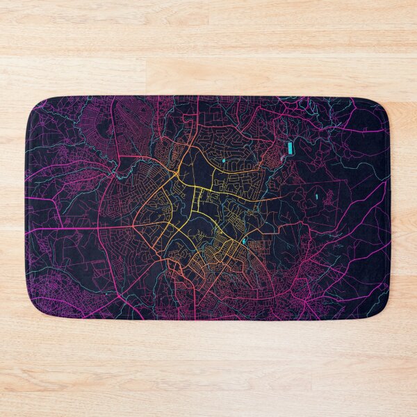 Item preview, Lilongwe City Map Malawi - Neon designed and sold by deMAP.