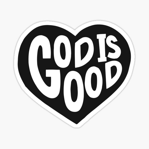 Item preview, God Is Good — Heart (Black) designed and sold by ComeToJesus.