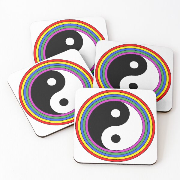 Item preview, Yin Yang Rainbow Feng Shui Ying Yang Zen Taijitu Buddhism designed and sold by Minnesnowta.