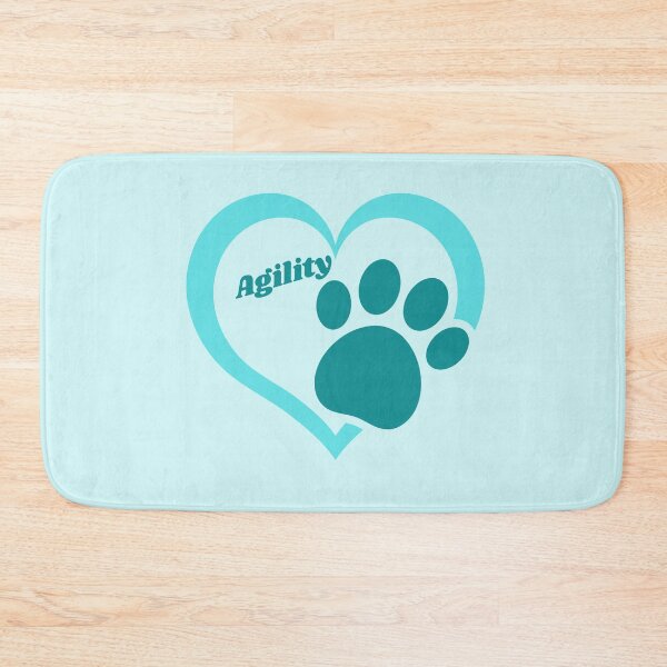 Item preview, Agility in a turquoise heart with a paw designed and sold by PausePapote.