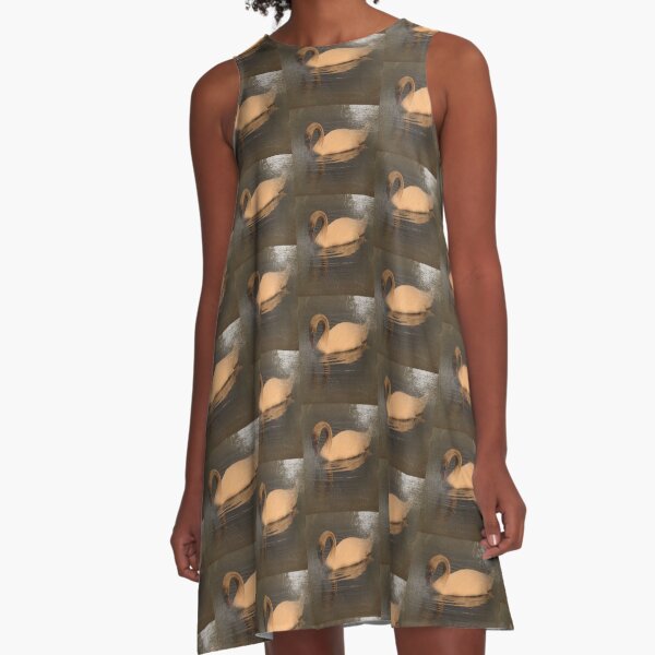Renaissance art Swan A-Line Dress