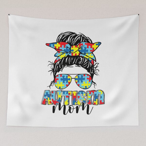 Item preview, Autism Mom Life Messy Bun Sunglasses Bandana Mother’s Day designed and sold by HaaChris-Artis.