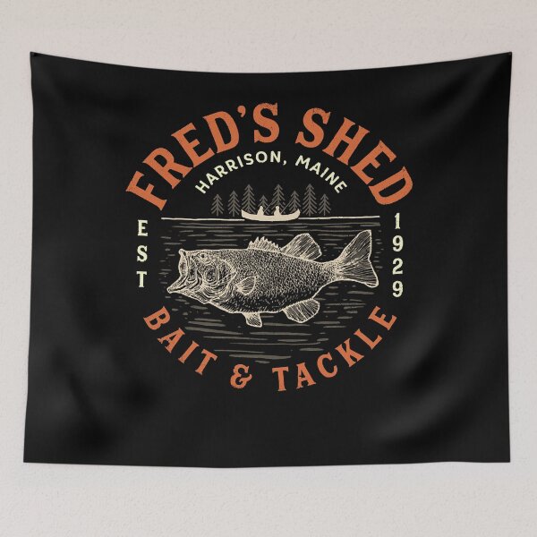Item preview, Fred's Shed Bait and Tackle  designed and sold by MilaOrtiz.