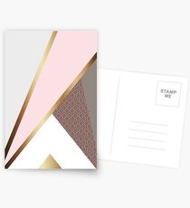 Pink Geometry Postcards