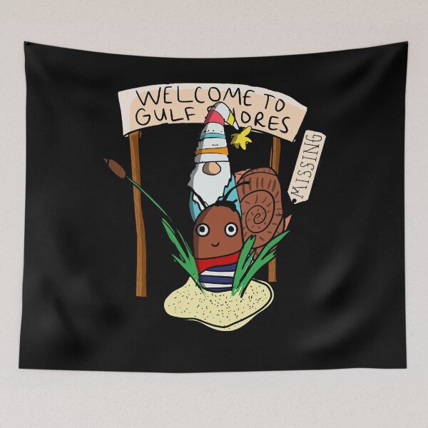 Item preview, Gnomie and Escargot are Missing at Gulf Shores  designed and sold by MilaOrtiz.
