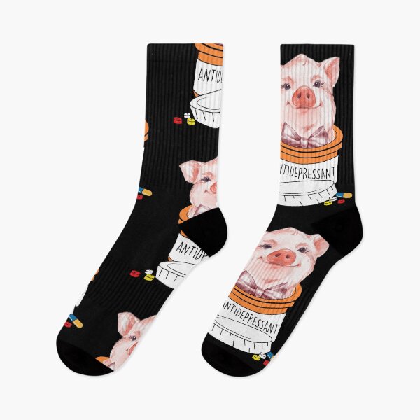 Item preview, pig antidepressant- , Pigs Lover designed and sold by HolliuxGift.