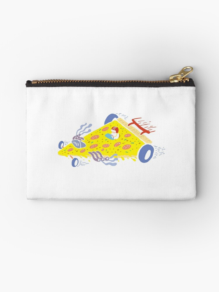 &quot;Speedy Pizza Delivery ™&quot; Studio Pouches by BuzzBadsville | Redbubble