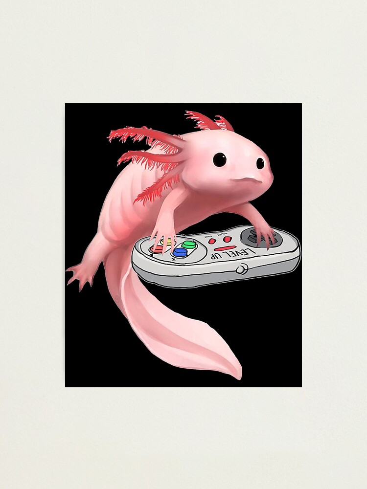 Funny Gamesolotl Gamer Axolotl Fish Playing Video Games Lizard