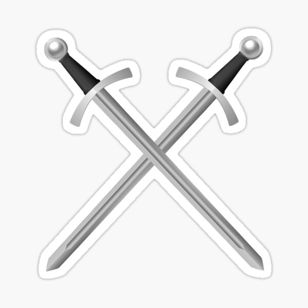 Minimalist Crossed Swords (Dark)' Sticker