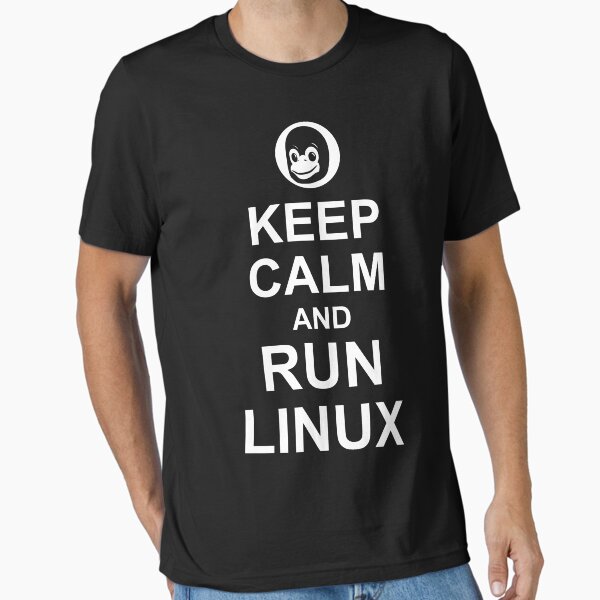 Item preview, Keep Calm and Run Linux - Funny White Design for Computer Geeks designed and sold by geeksta.